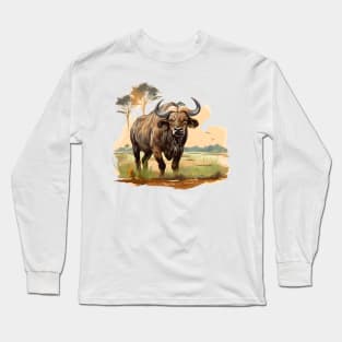 African buffallo Long Sleeve T-Shirt